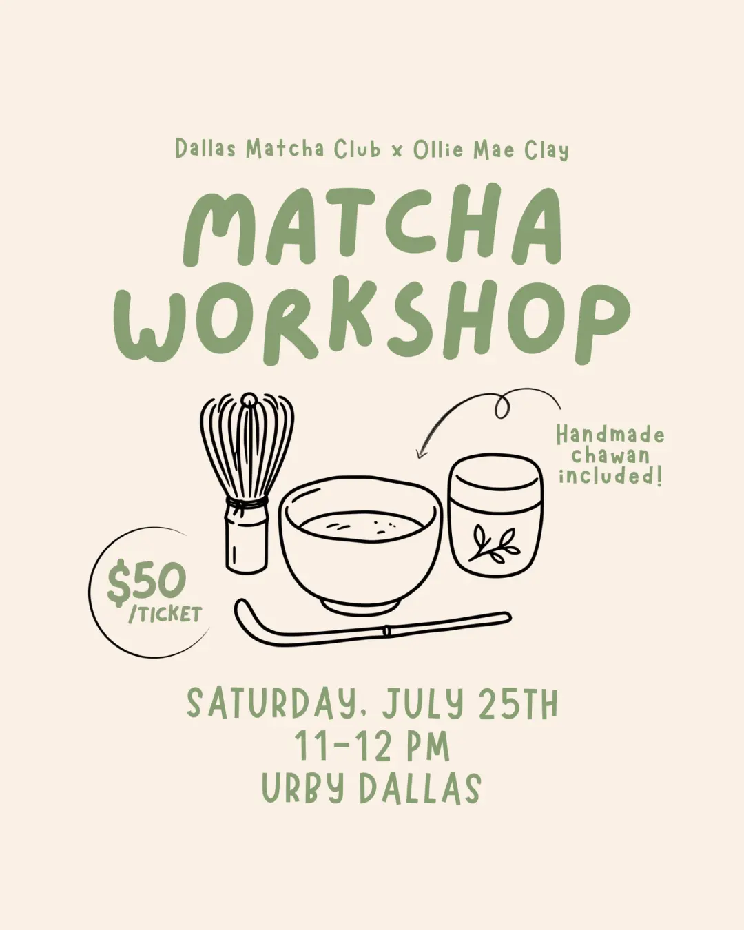 URBY Matcha Workshop (chawan included!)
