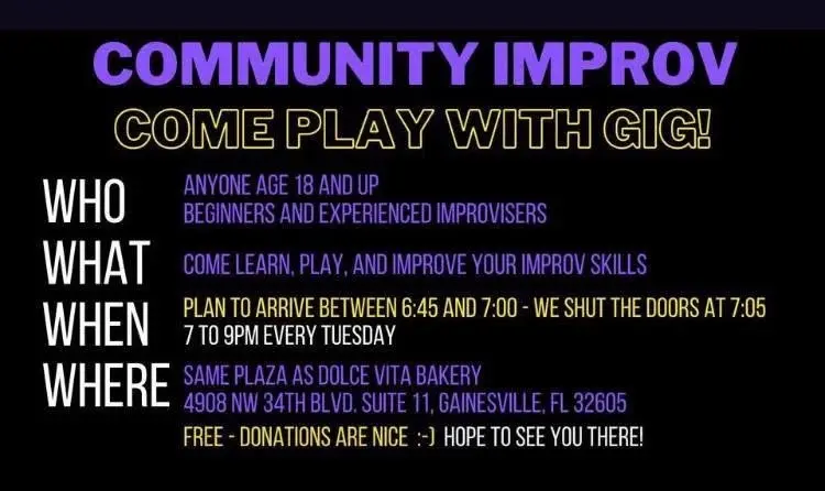 Community Improv - For Laughter & Play! Please arrive 6:45-7! :-)