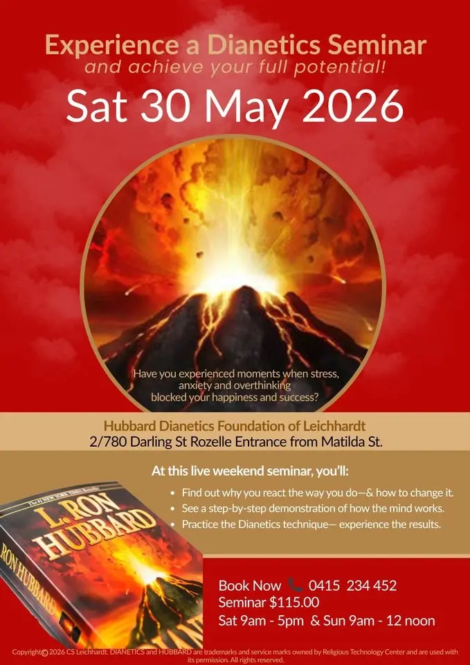 Welcome to the Dianetics Seminar 30 May 2026 