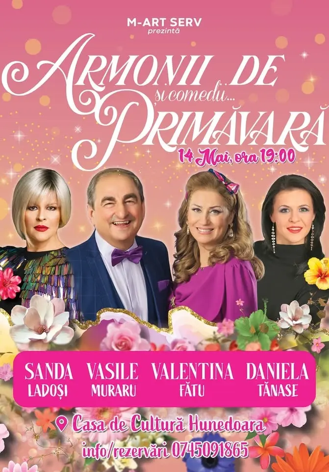 „𝐴𝑟𝑚𝑜𝑛𝑖𝑖 𝑠̦𝑖 𝑐𝑜𝑚𝑒𝑑𝑖𝑖... 𝑑𝑒 𝑝𝑟𝑖𝑚𝑎̆𝑣𝑎𝑟𝑎̆" - acasă, la Hunedoara