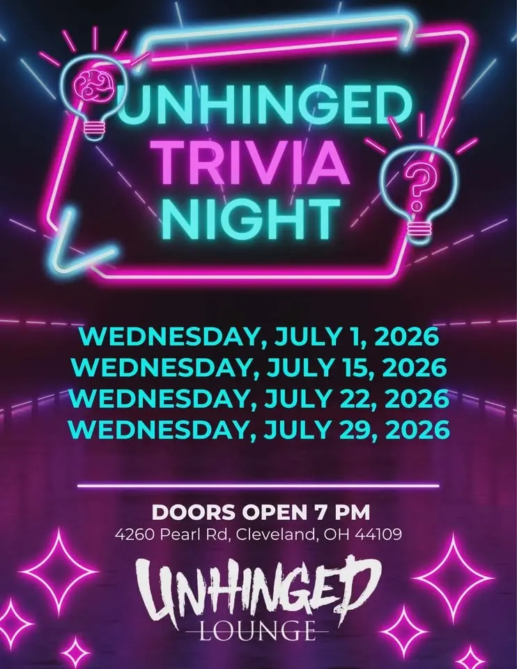 UNHINGED TRIVIA NIGHT @UNHINGED LOUNGE