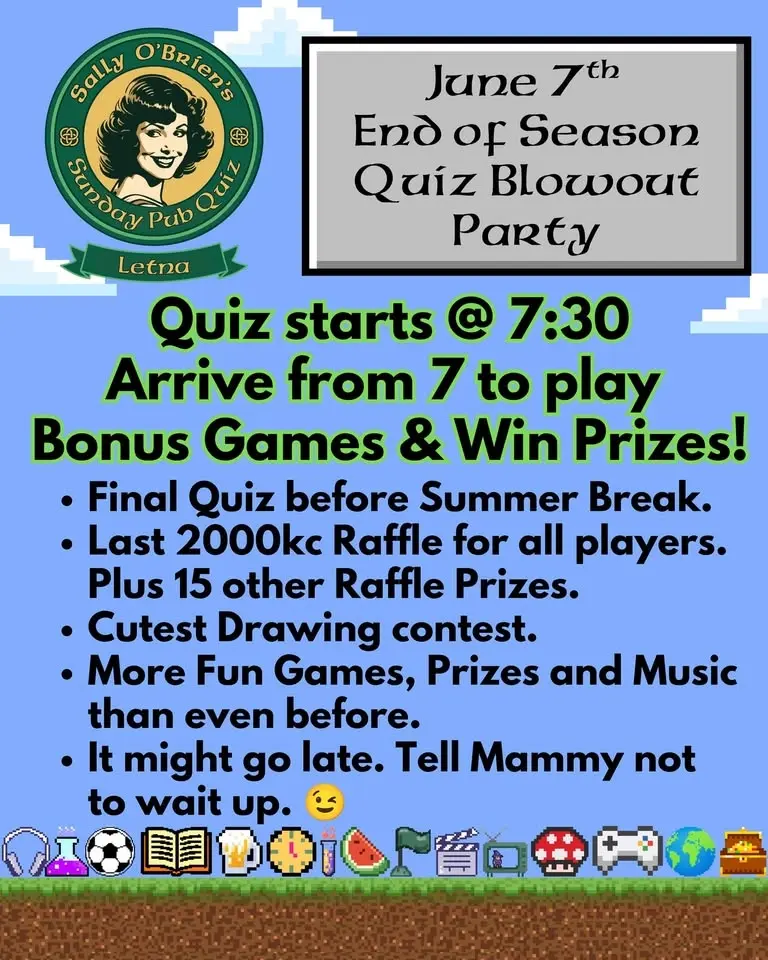 PUB QUIZ - END OF SEASON BLOWOUT