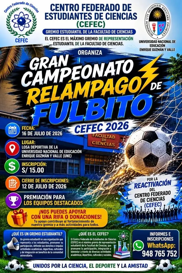 Gran Campeonato Relámpago de Fulbito 2026 - Facultad de Ciencias.