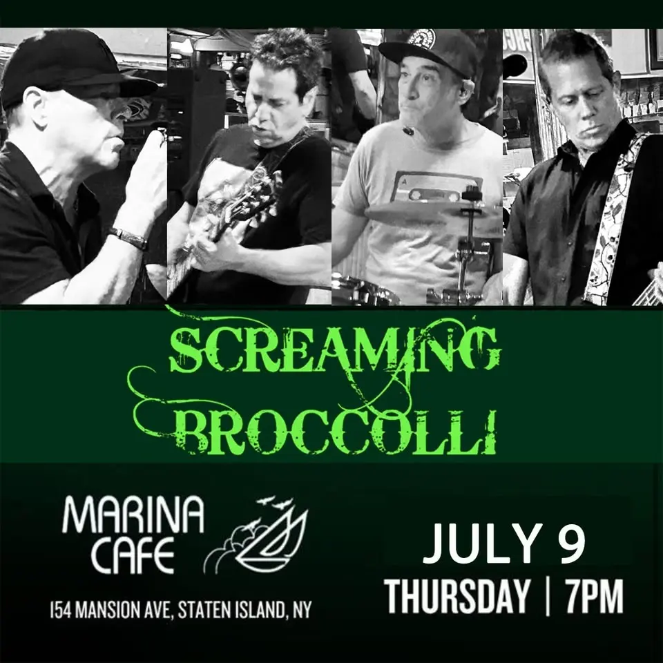 Screaming Broccolli at Marina Cafe & Tiki Bar