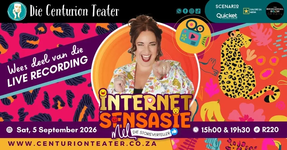 Mel die Storieverteller - Internet Sensasie | Die Centurion Teater (LIVE RECORDING)