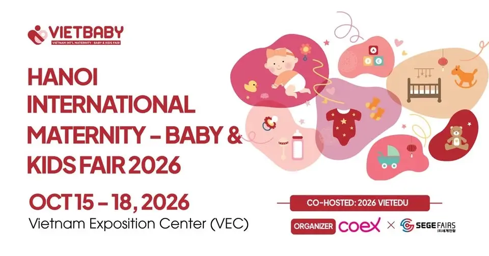 VIETBABY HANOI 2026 - Triển lãm Quốc tế Sản phẩm & Dịch vụ cho Mẹ bầu, Mẹ & Trẻ em
