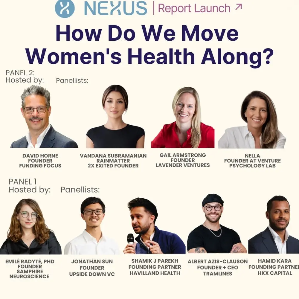 'Pre-seed to Series A. How Do We Move Women's Health Along?' Nexus Report Findings and Panel Discussions