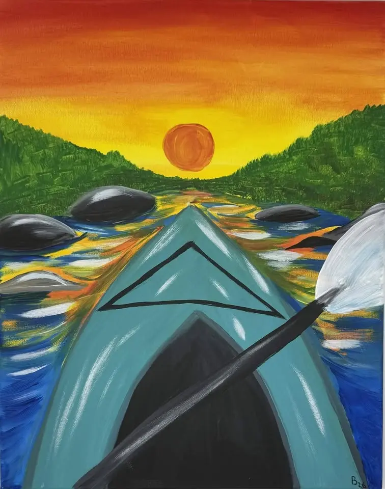 Kayak at Sunset Paint and Sip at The Space 