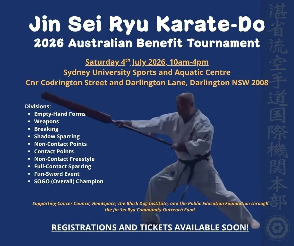2026 Jin Sei Ryu Karate-Do Australian Benefit Tournament