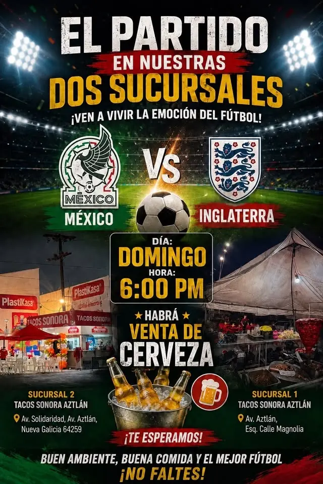 Partido México vs Inglaterra