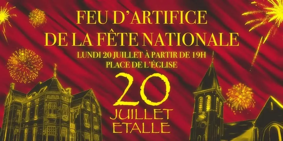 Feu d'artifice de la fête nationale à Etalle