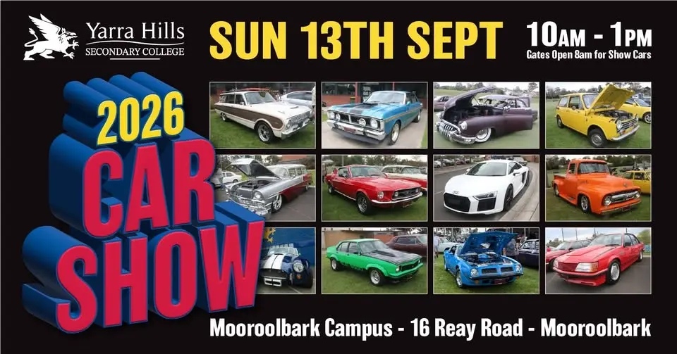 Yarra Hills Secondary College Car Show 2026