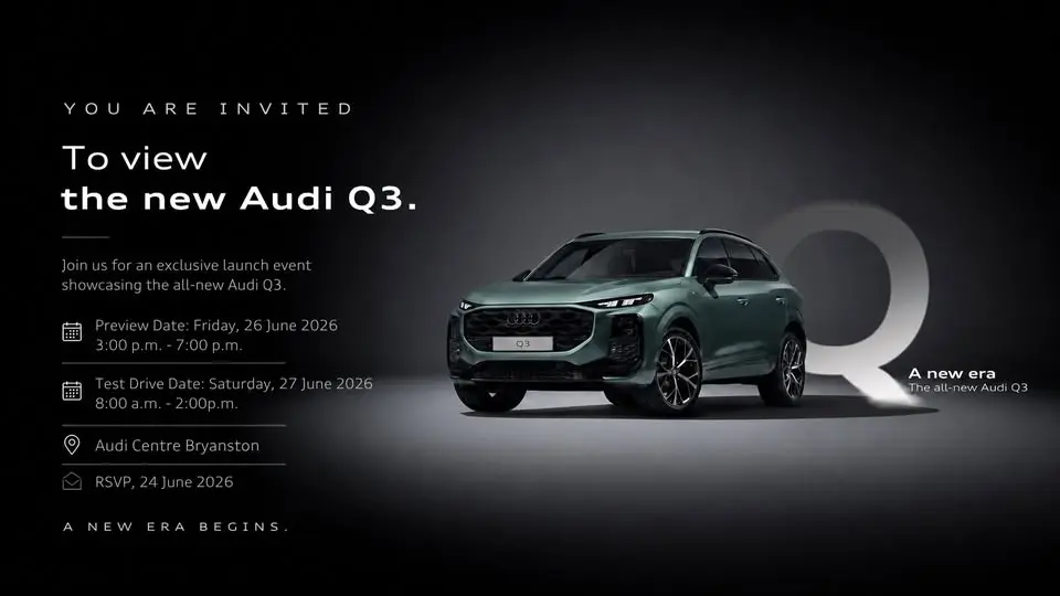 You're Invited: The New Audi Q3 Launch