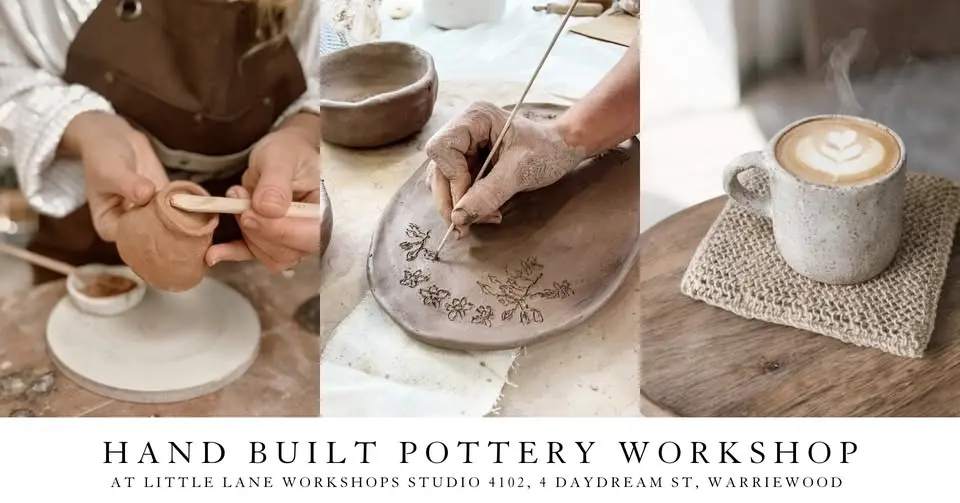 HAND BUILT CERAMICS WORKSHOP - Mugs, Spoons & Guided Free Play