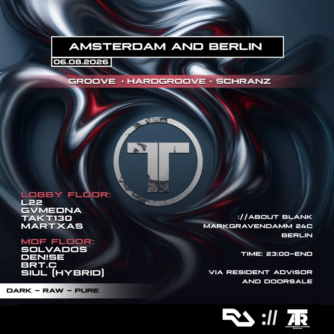 Amsterdam Techno Records and ://about blank on Thursday's [Amsterdam and Berlin]