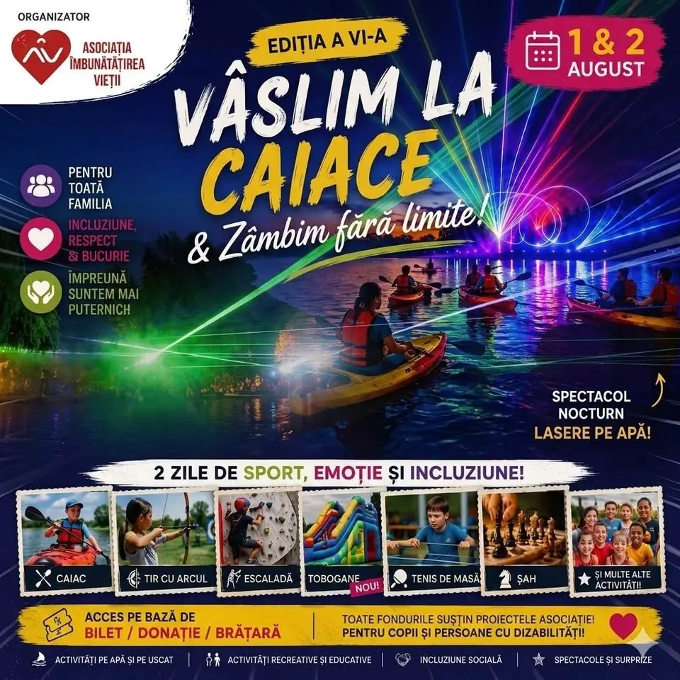 VÂSLIM LA CAIACE & Zâmbim fără limite – Ediția a VI-a