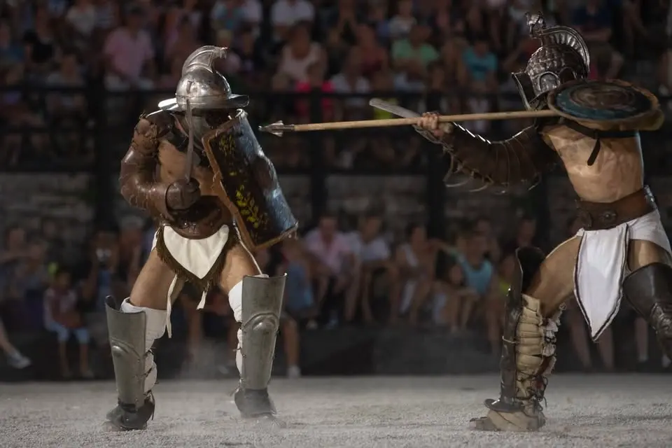 Gladiator fight in Pula city