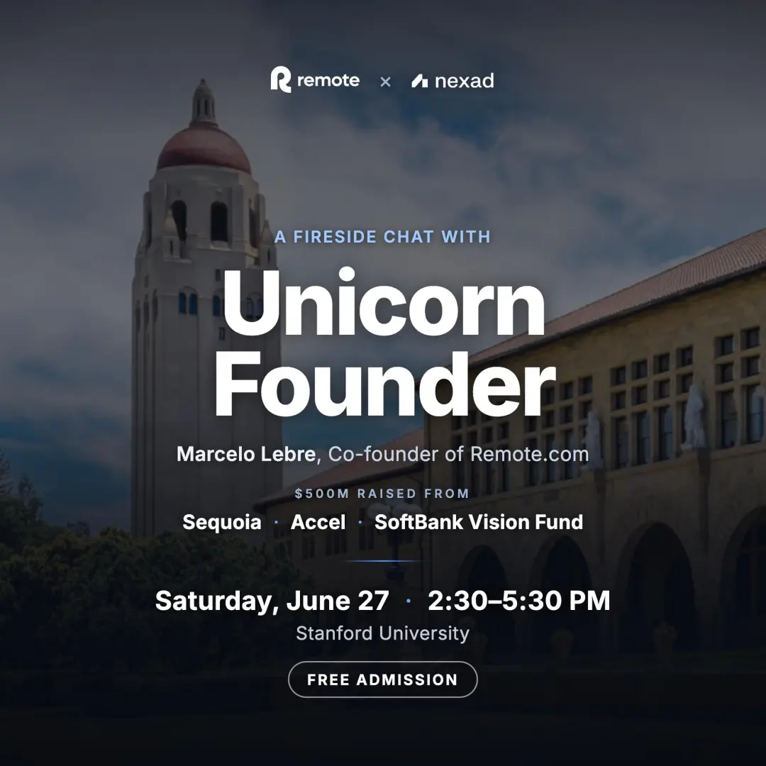 Fireside Chat With A Unicorn Founder: Marcelo Lebre || Remote.com @Stanford