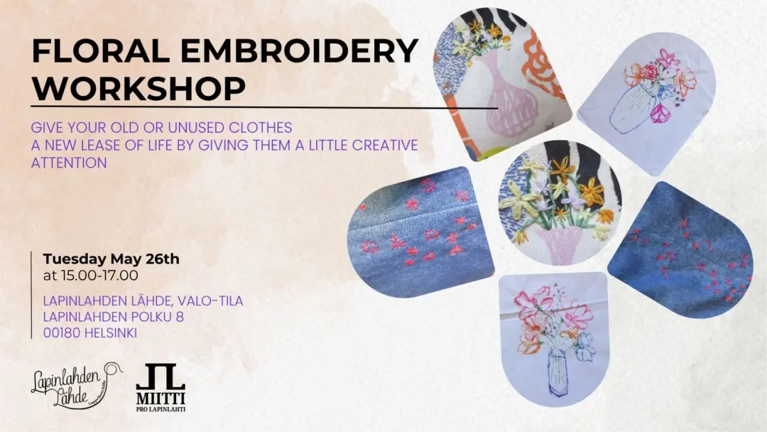 Floral embroidery workshop