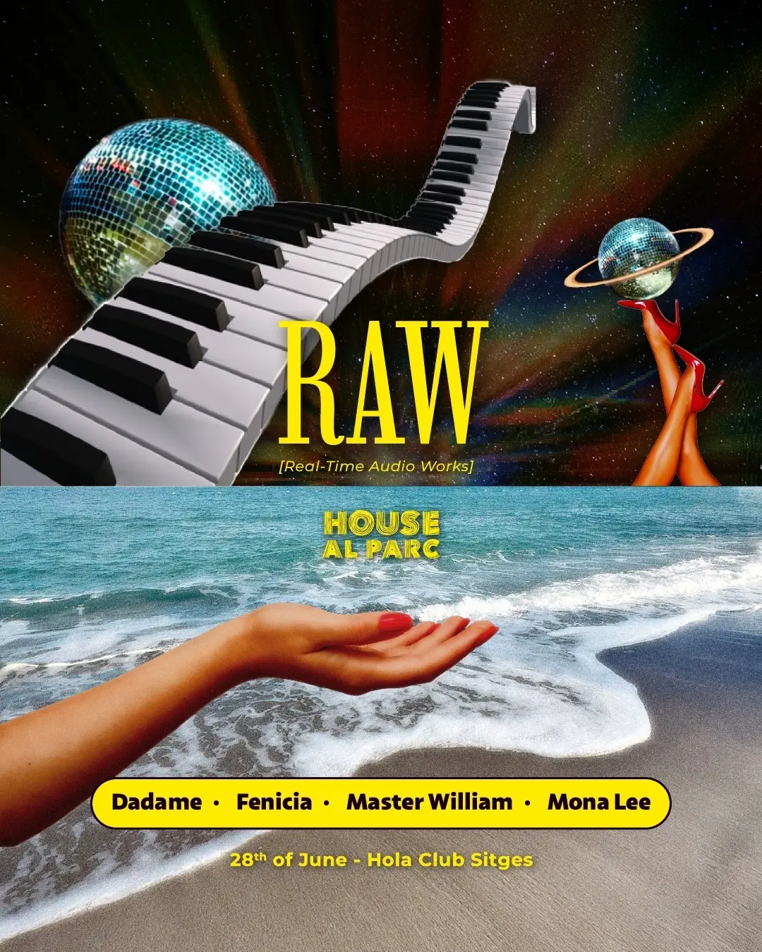 House al Parc  x Raw x  Hola Club  FREE OPEN AIR BEACH PARTY