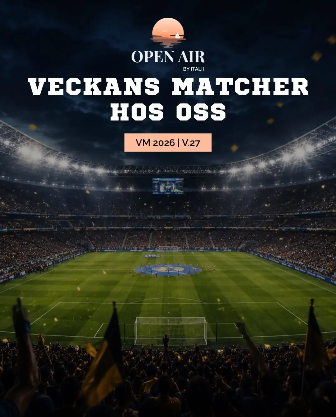 VM 2026 – Australien vs Egypten (Storbildsskärm)