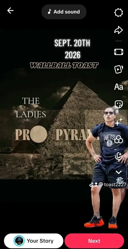 Ladies Open Singles 1 wall event: Toast Pro Pyramid