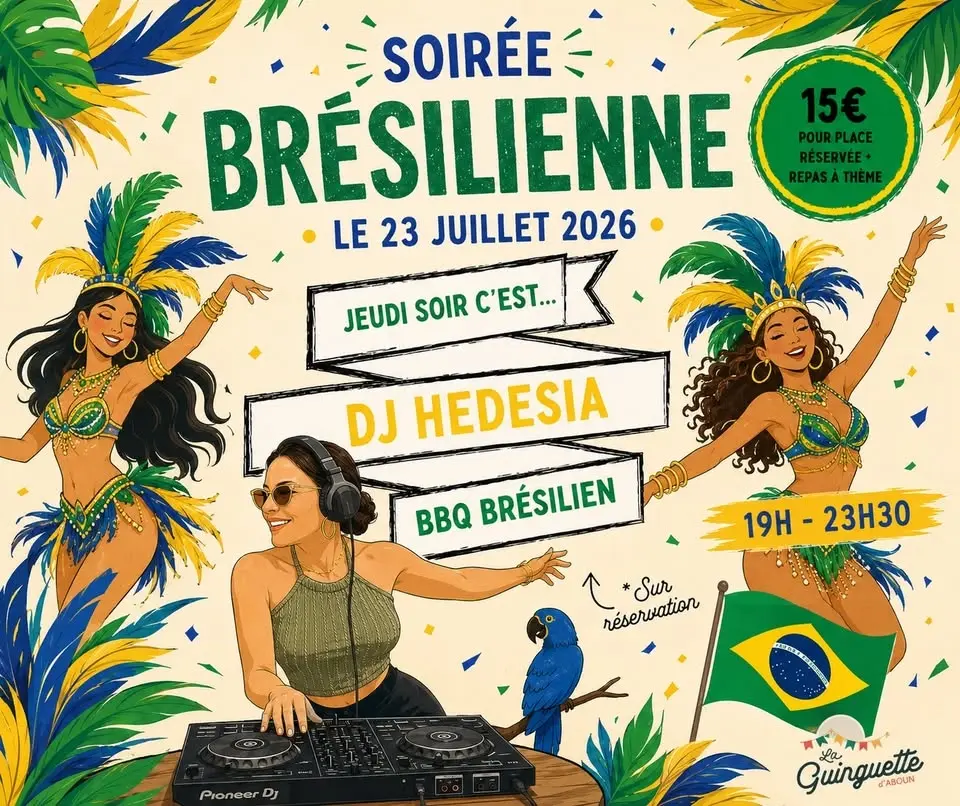 🇧🇷 SOIRÉE BRÉSILIENNE À LA GUINGUETTE 🇧🇷