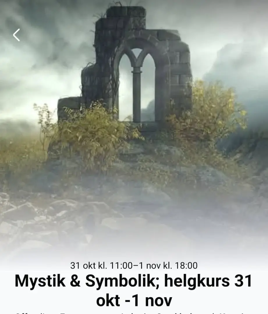 Mystik & Symbolik; helgkurs 31 okt - 1 nov