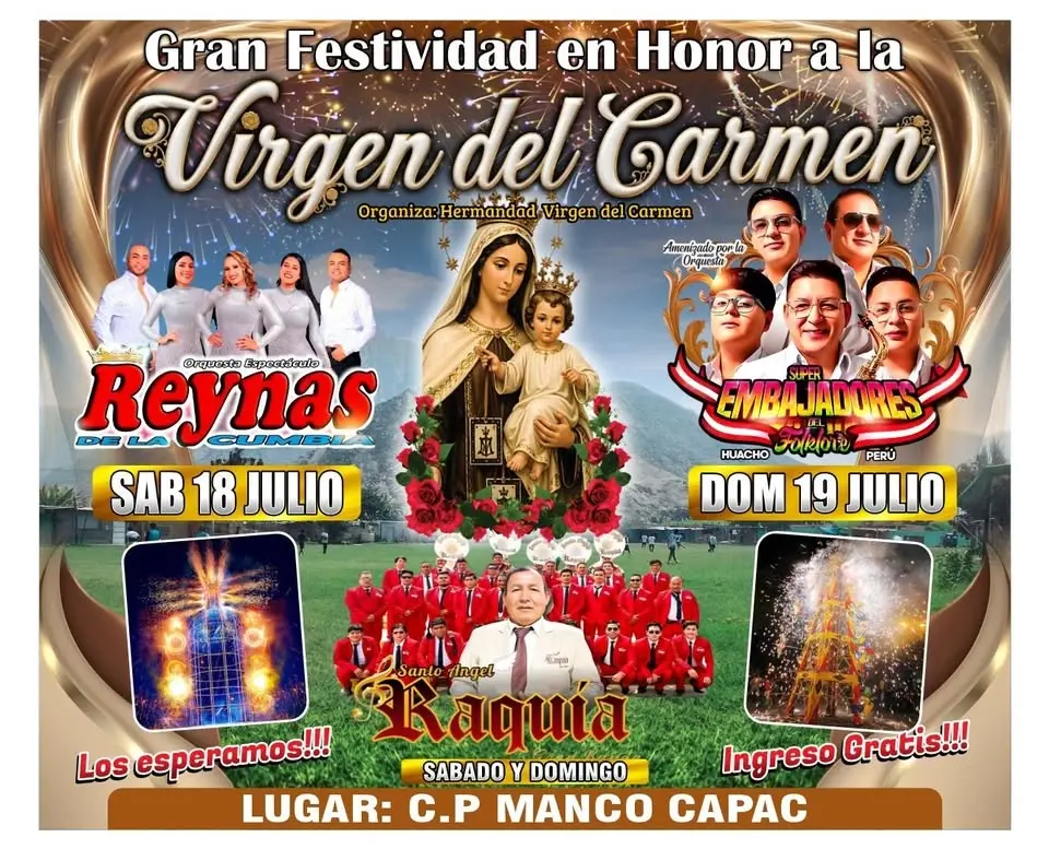 Fiesta por la virgen del Carmen