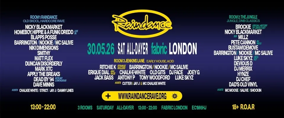 Raindance Returns to fabric London