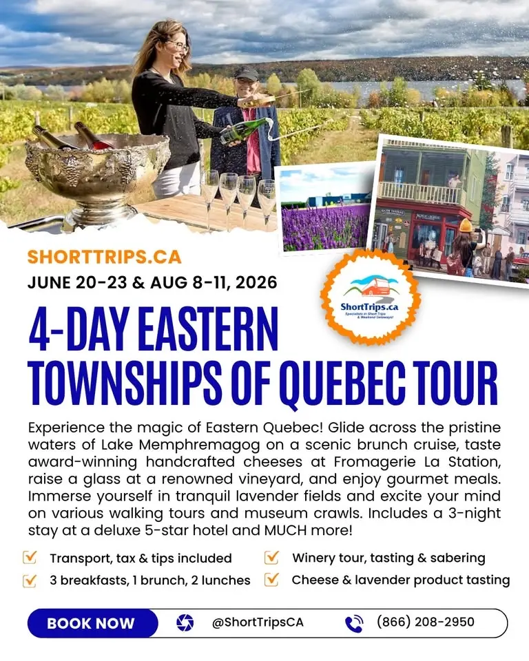 4-Day Quebec Eastern Townships Tour
