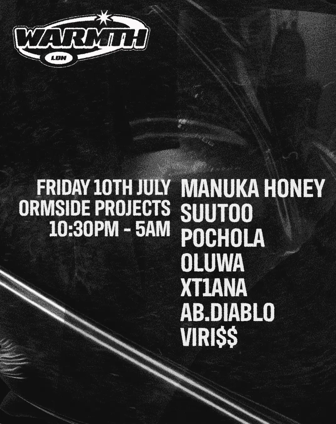 Warmth presents: Manuka Honey, Suutoo, Pochola, OLUWA, XT1ANA + more