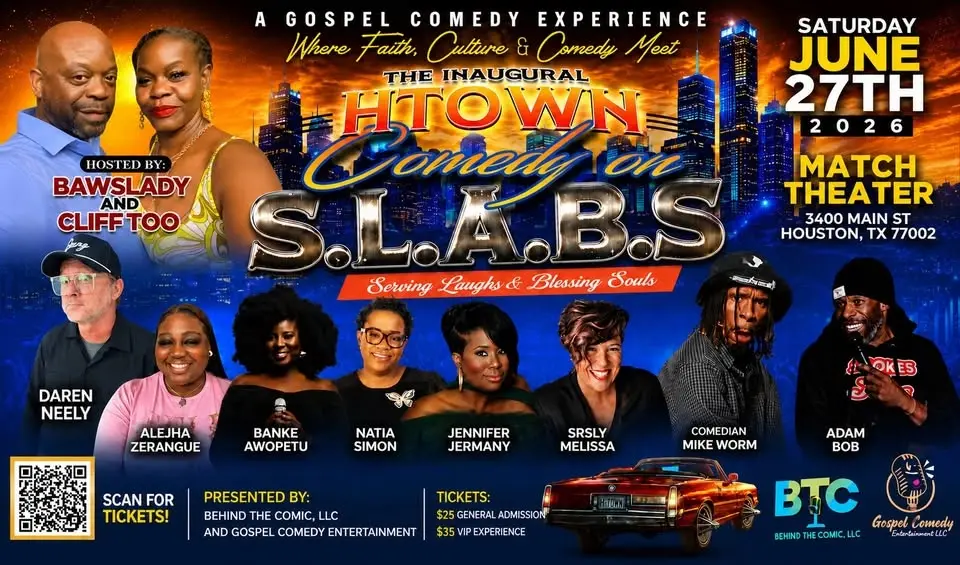 HTown Comedy on S.L.A.B.S – A Clean Comedy Experience (Serving Laughs And Blessing Souls)