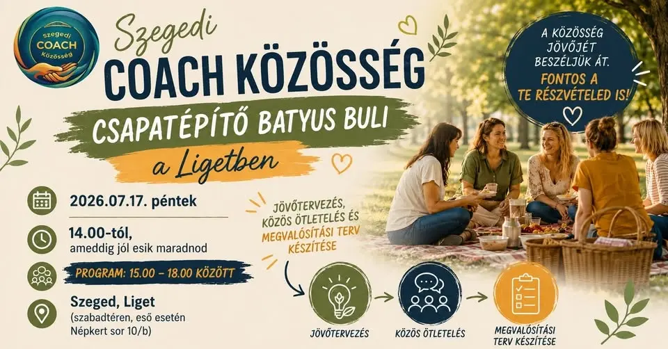 Közösségépítő Workshop és Batyus Piknik – Szegedi Coach Közösség