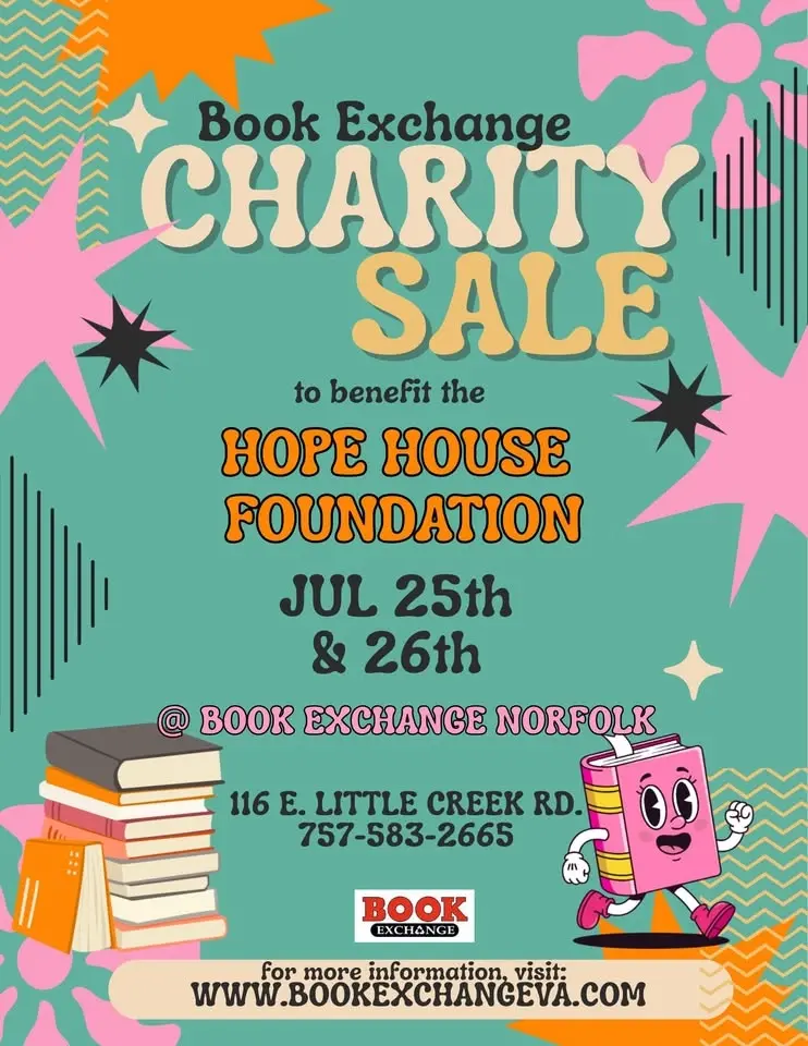 BOOK EXCHANGE CHARITY SALE TO BENEFIT THE HOPE HOUSE FOUNDATION