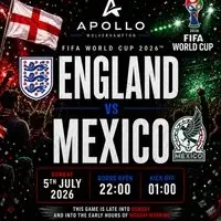 FIFA World Cup 2026 - England vs Mexico (Last 16)
