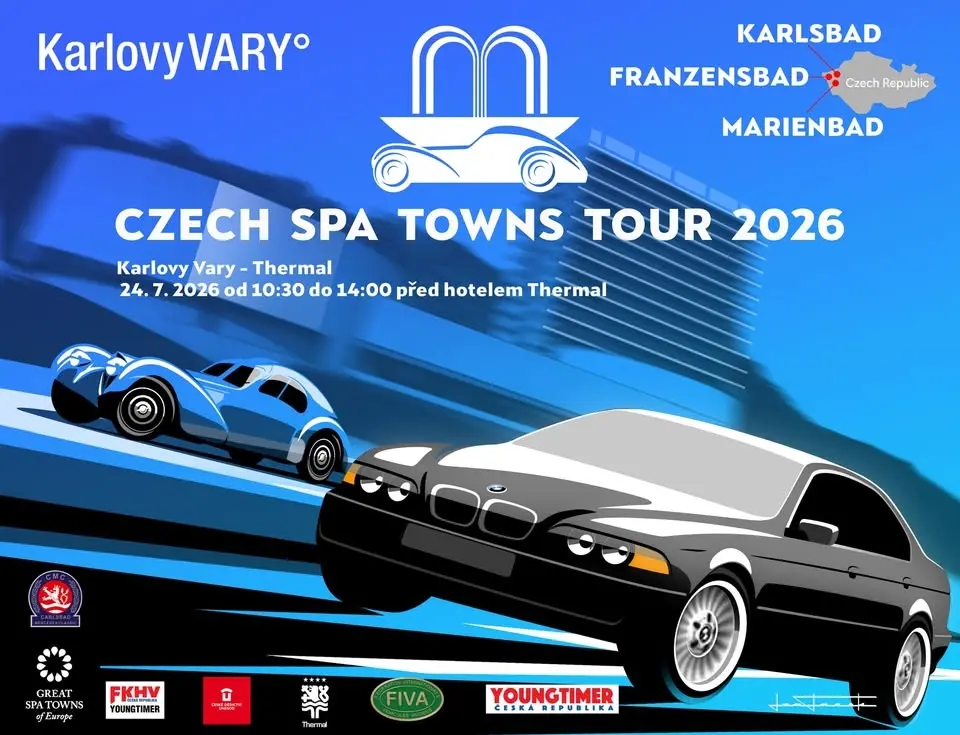 Setkání a výstava historických vozidel a youngtimerů u příležitosti akce Czech Spa Towns TOUR 2026