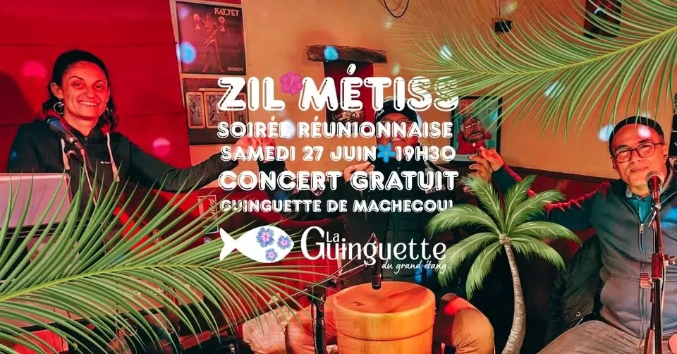 Soirée réunionnaise 🌸 Zil'métiss en concert à Machecoul 🌴