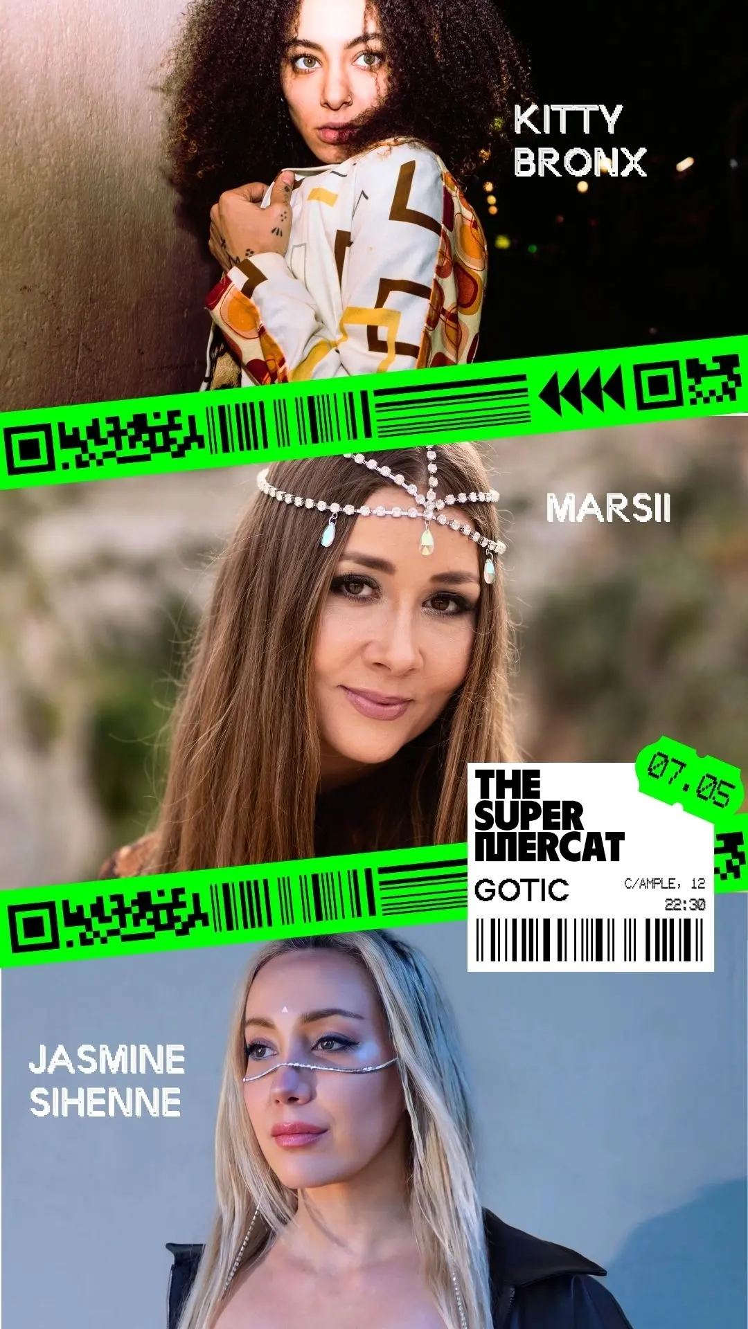JASMINE SIHENNE, KITTY BRONX & MARSII at The Supermercat