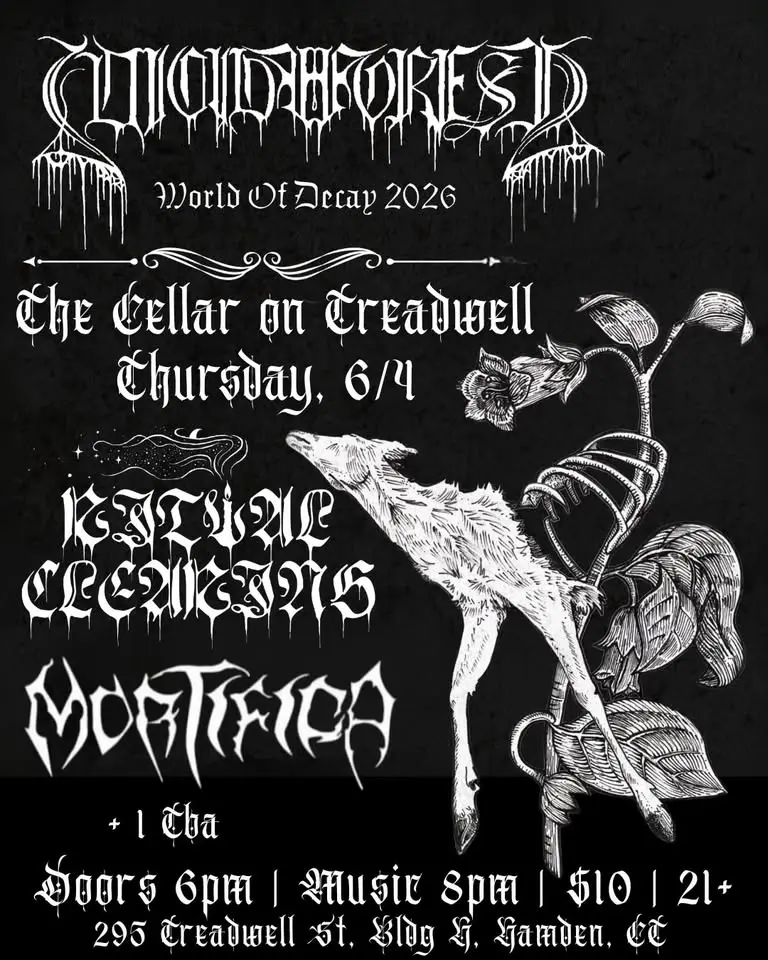 Suicide Forest (AZ) World of Decay Release Tour w/s/g Ritual Clearing & Mortifica @The Cellar