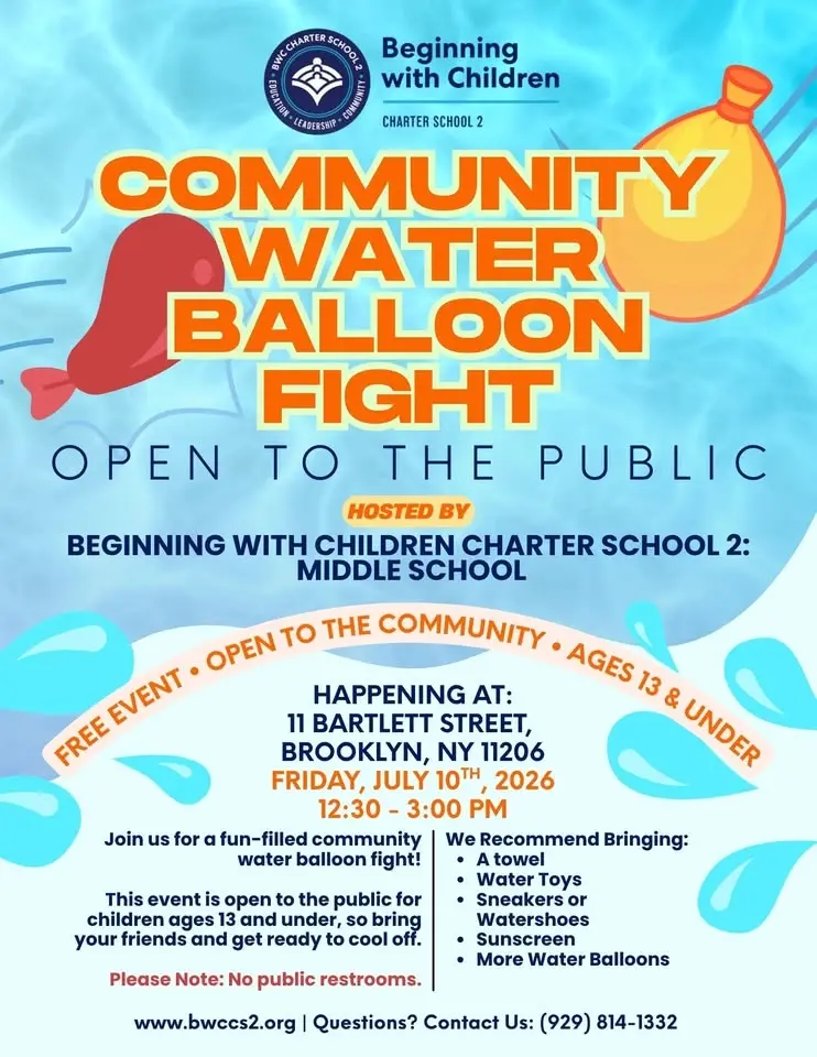 Community Water Balloon Fight hosted by BwCCS2: Middle School