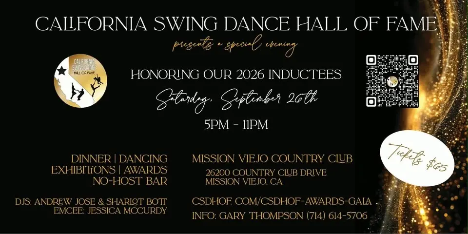 California Swing Dance Hall of Fame 36th Anniversary Gala Awards