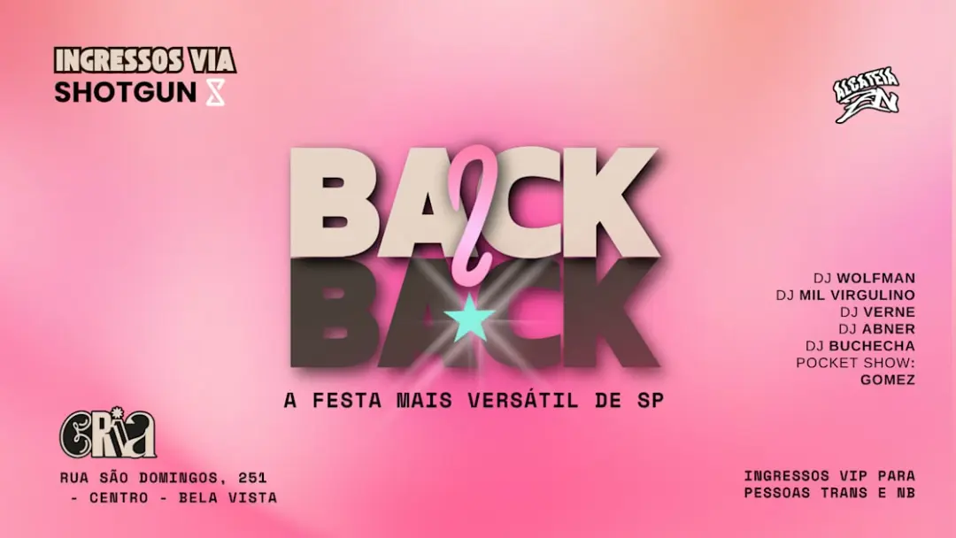 Back To Back • A Festa Mais Versátil De Sp ⭐