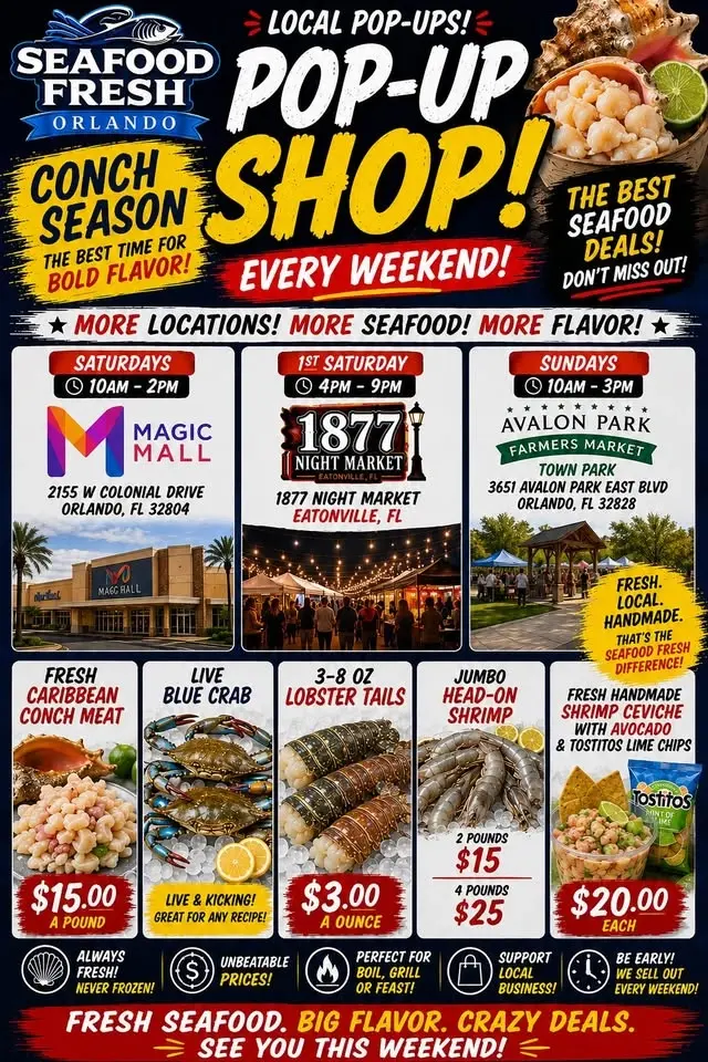 WEST ORLANDO SEAFOOD POP UP SHOP