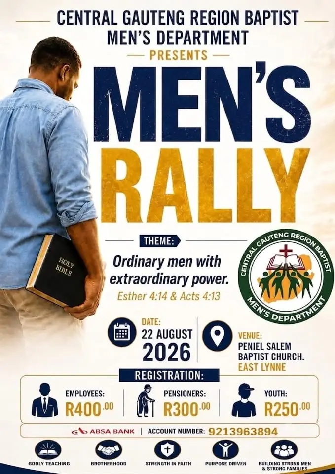 Central Gauteng Region Baptist Men’s 2026 Rally
