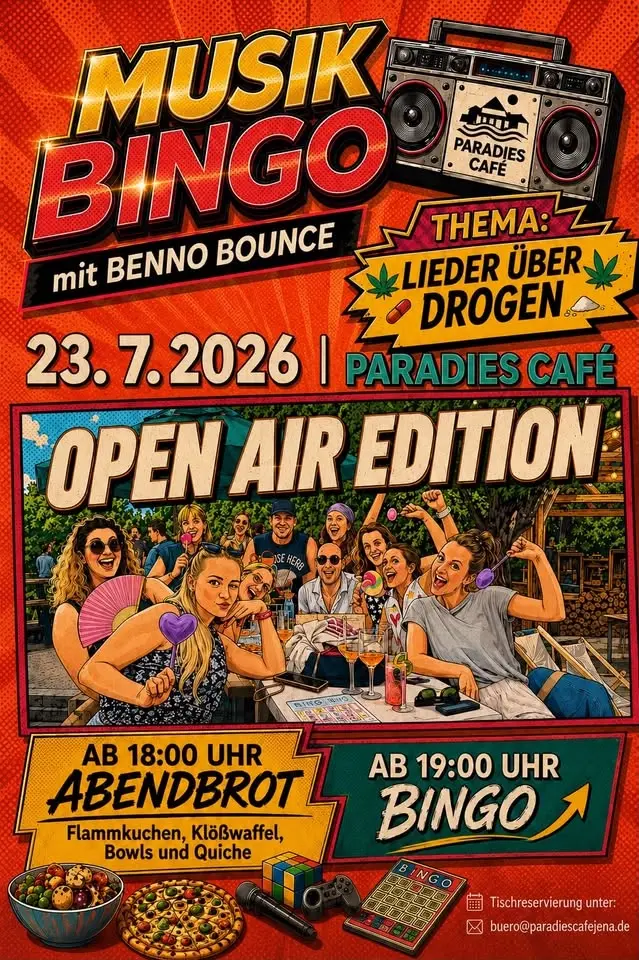 Musik Bingo mit Benno Bounce - Open Air Edition