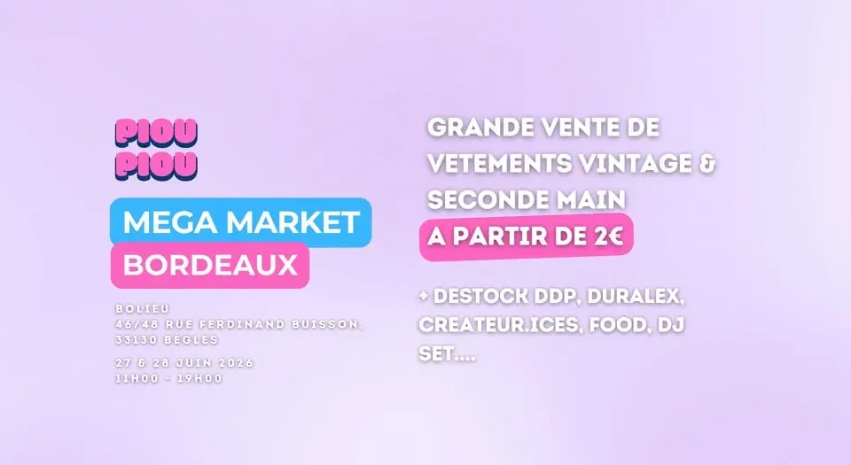 🌟BORDEAUX : FRIPE A PARTIR DE 2€, DDP, DURALEX, TATTOO..