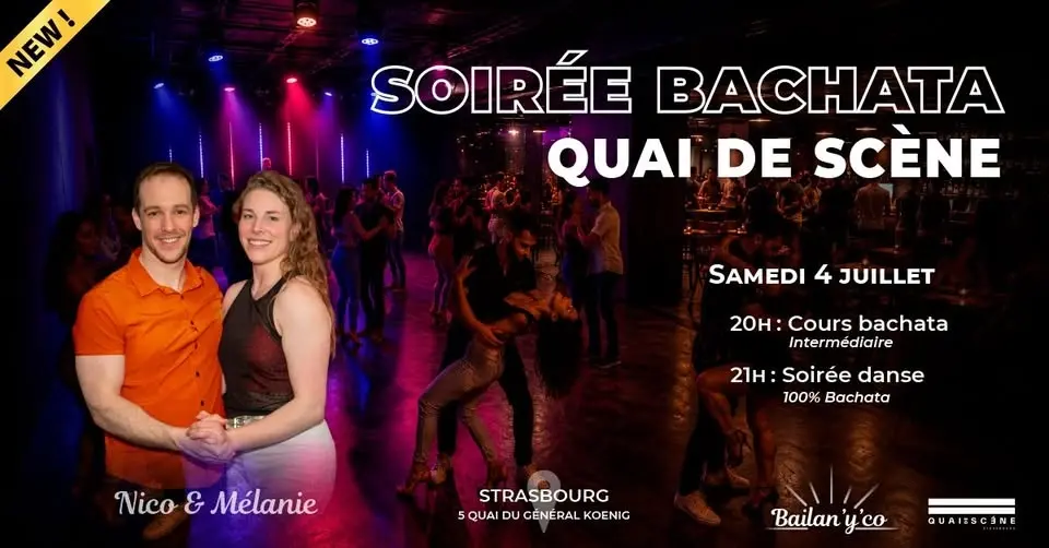 Bachata au Quai de Scène - Cours & soirée 100% Bachata 💃🕺