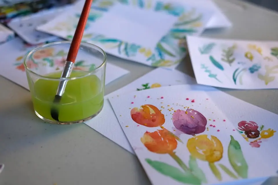 Sketching seasonal flowers in nature - watercolour workshop in Botanical Garden