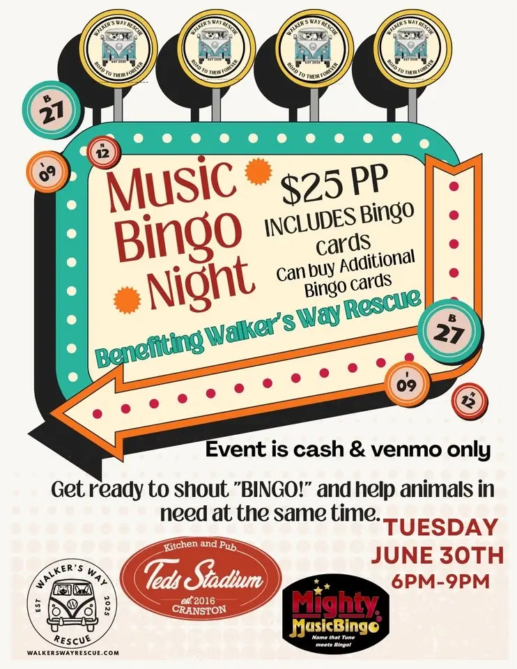 Walker's Way Rescue Music Bingo Night